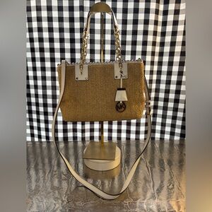 Michael by Michael Kors Rosalie Straw Satchel